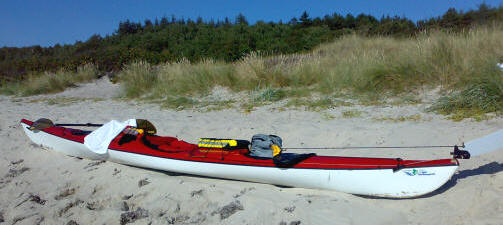 Min første kajak på Baunehøj (N for Villa Nova)